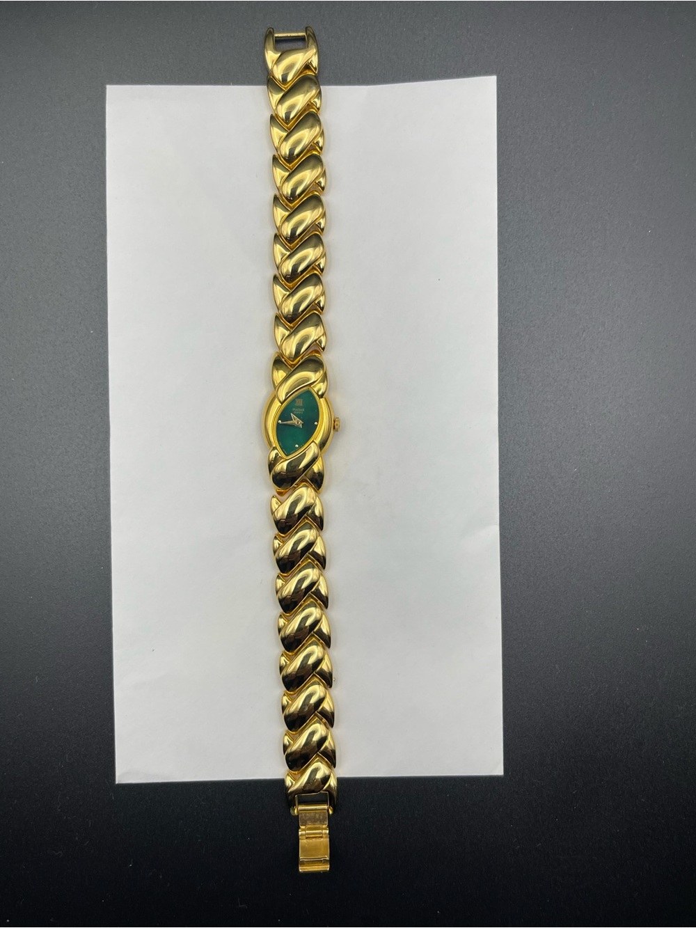 Rare mint 1995 Pulsar Seiko woman’s gold watch. Emerald green Dial New battery! - Picture 4 of 5